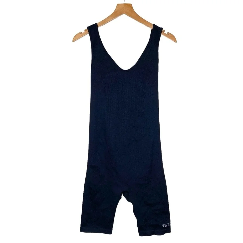 Twill‎ Active Celara Recycled Rib Plunge Neck Playsuit Romper Women's Medium